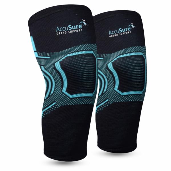 Netmeds | AccuSure Orthopedic Pain Relief Knee Support - Black & Green (XXL) 1's