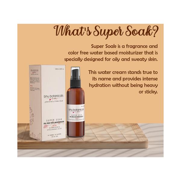 bhu botanicals Super Soak Oil Free Face Moisturizer with Allantoin and Hyaluronic Acid 100 ml - Face Moisturizers