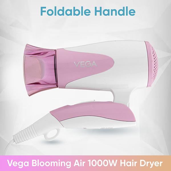 Vega Blooming Air 1000W Compact and Foldable Hair Dryer (VHDH-05) Color 1's - Hair Dryers