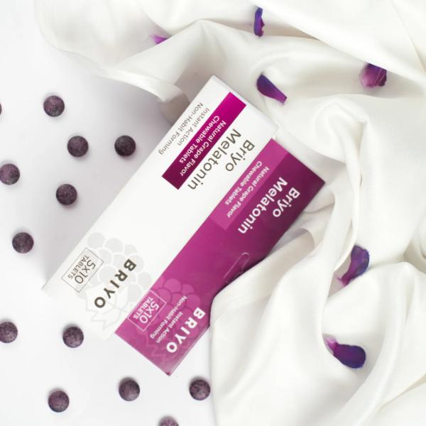 Briyo Melatonin Chewable Tablets - Natural Grape Flavour 50's - Mental Health