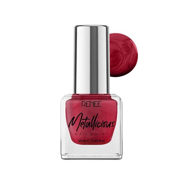 RENEE Metallicious Nail Paint - Christmas Red 10 ml - Nail Polish