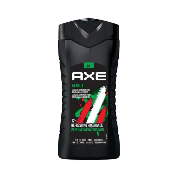 Axe Africa 3 In 1 Body Face & Hair Wash for Men 250 ml - Shower Gels & Body Wash