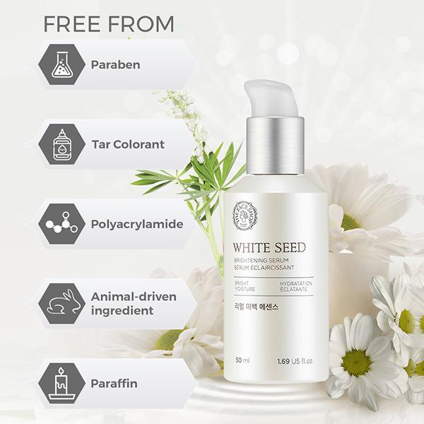 The Face Shop White Seed Brightening Serum- Korean Skincare with Niacinamide, Hyaluronic Acid 50 ml - Face Serum