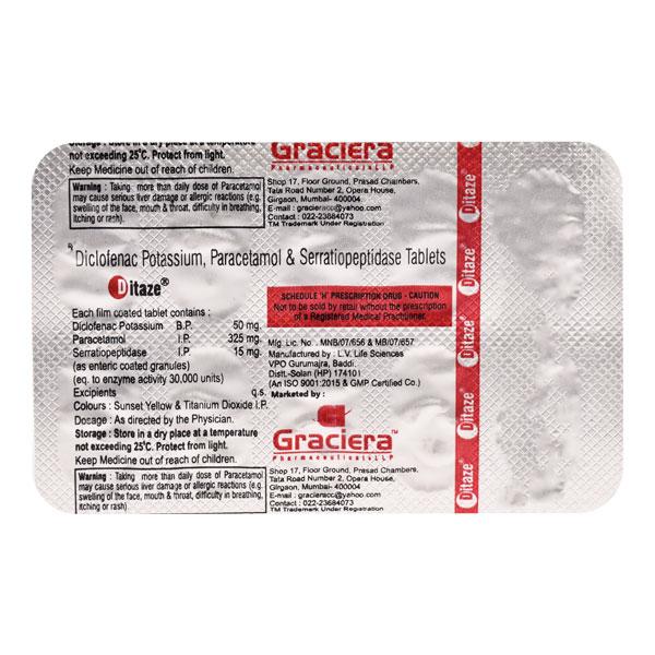 DITAZE Tablet 10's - Pain relief-Nsa