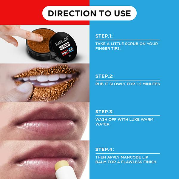 Mancode Lip Scrub 20 gm - Lip Scrubs