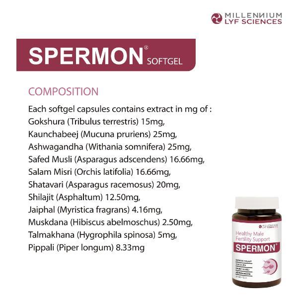 Millennium Lyf Sciences Spermon Softgels 30's - Pure Herbs