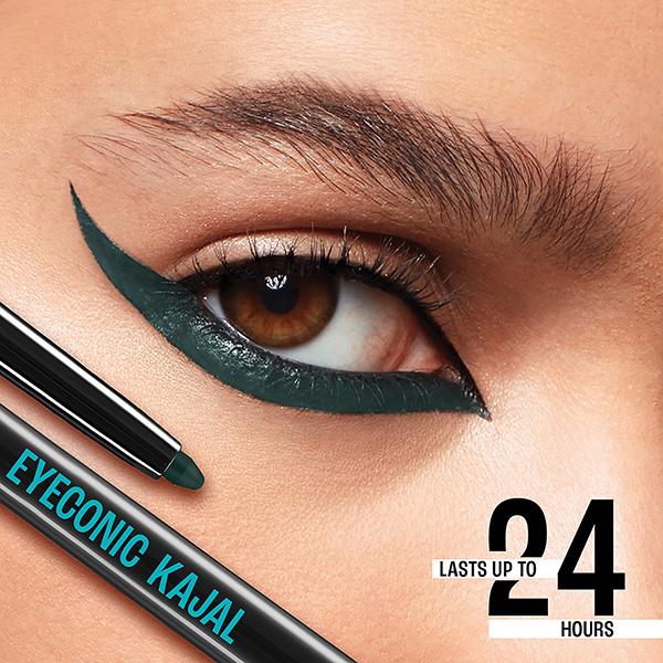 Lakme 9 to 5 Eyeconic Kajal, Smudgeproof, Waterproof, lasts 24 Hrs, Regal Green, 0.35gm - Kajal & Kohls