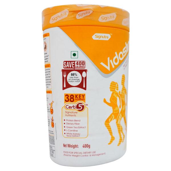 Vidaslim High Protein Meal Replacement for Weight Management Powder Jar - Vanilla Elixir Flavour 400 g - Weight Loss