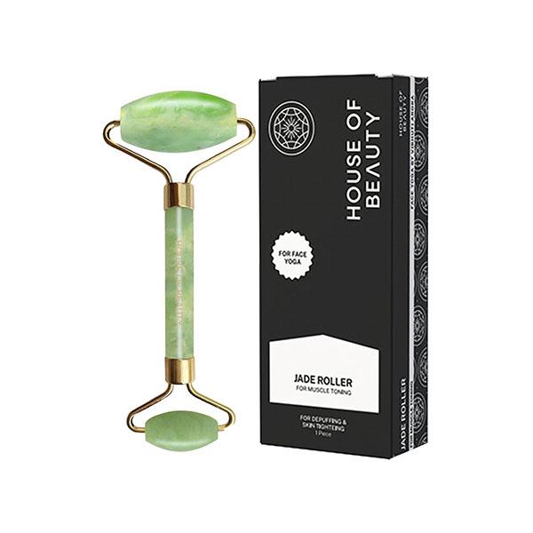 Netmeds | House of Beauty Jade Roller For Oily Skin Helps Tone, Tighten, Depuff Face & Under Eyes 1's