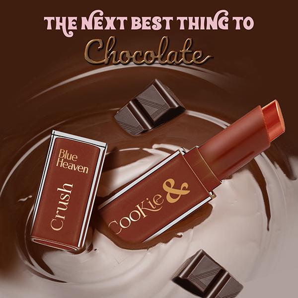 Blue Heaven Cookie & Crush Chocolate-Flavored Soft-Matte Lipstick, Caramel Cravings 3.4 gm - Lipsticks