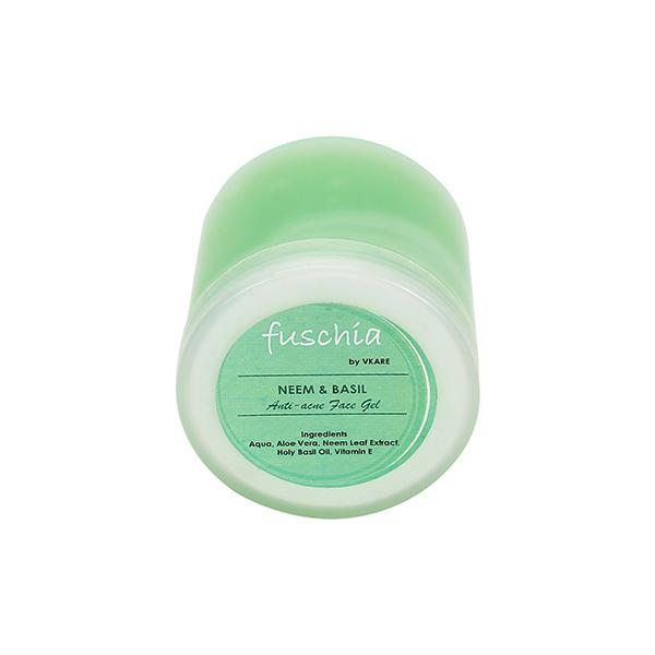 Fuschia Anti Acne Face Gel - Neem & Basil 100 gm - Face Gels