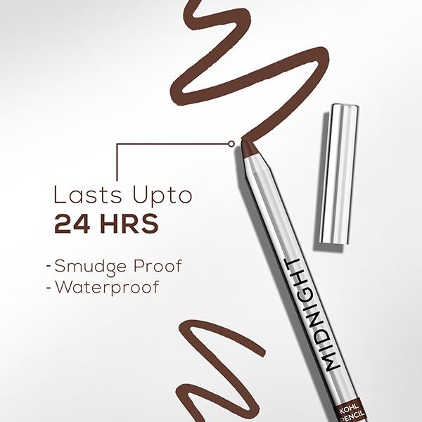 Renee Midnight Kohl Pencil- Brown 1.5 gm - Kajal & Kohls