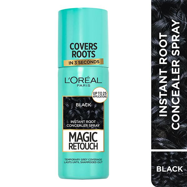 Netmeds | L'Oreal Paris Magic Retouch Instant Root Concealer Spray Black 75 ml