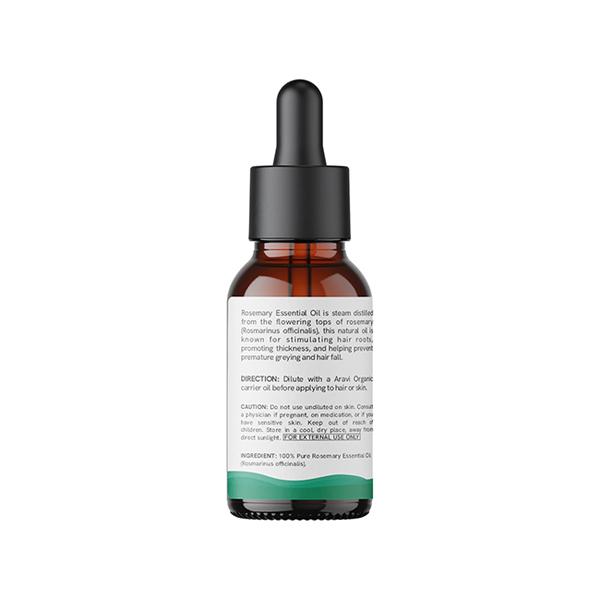 Aravi Organic Rosemary Essential Oil for Hair Growth 30 ml - Essential Oils