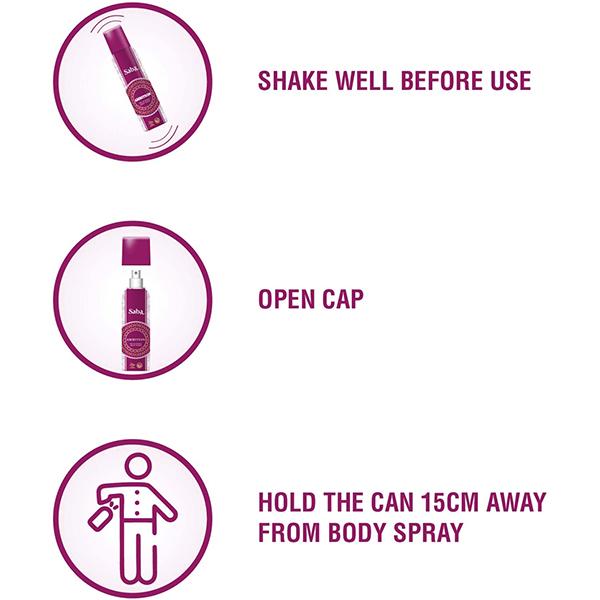 Saba Ambition No Alcohol Deodorant Body Spray for Women 150 ml - Women Deodorants/Roll-Ons