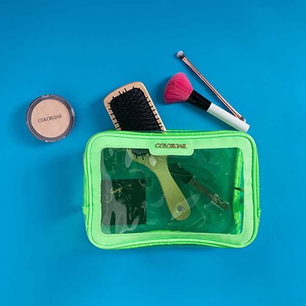 Colorbar Lips and Lashes Box Pouch - Neon Green 1's - Makeup Pouches