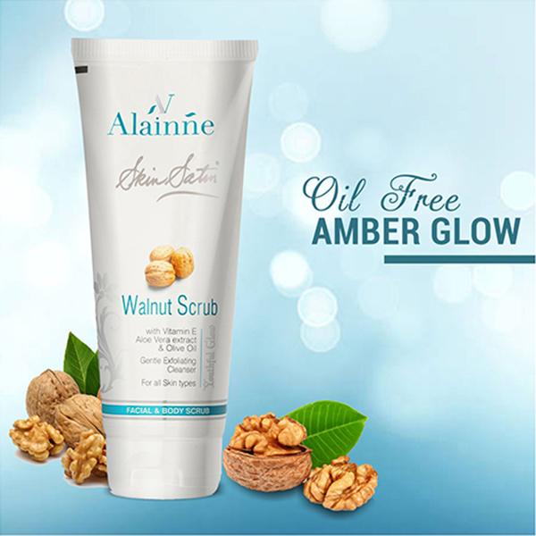 Alainne Skin Satin Walnut Face and Body Scrub 200 gm - Scrubs & Exfoliants