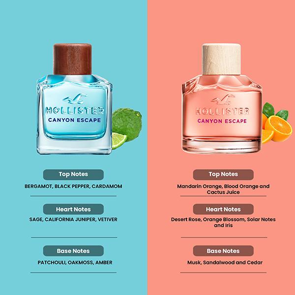 Hollister Canyon Escape For Him Eau De Toilette 100ml + Her 100ml Eau De Parfum 2's - Perfumes (Edt/Edp)