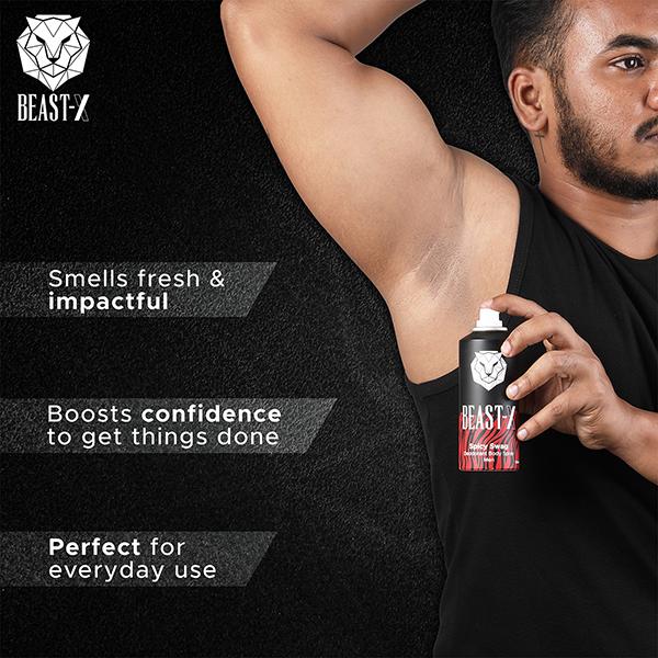 Puresense Beast X Deodorant Body Spray (Spicy Swag + Cool Brute + Musky Macho) 3's - Men Deodorants/Roll-Ons