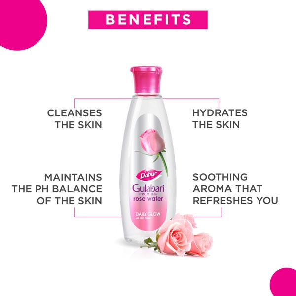 Dabur Gulabari Premium Rose Water 120 ml - Toners