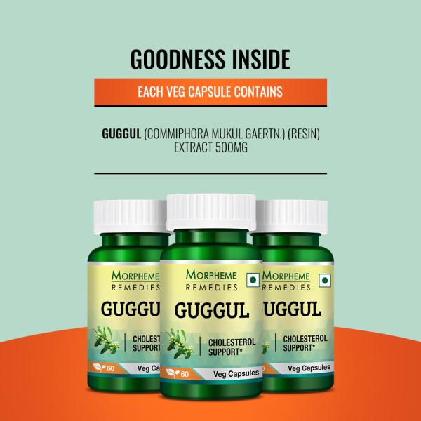 Morpheme Remedies Guggul (Commiphora Mukul) 500mg Extract 60's - Herbal Dietary Supplement