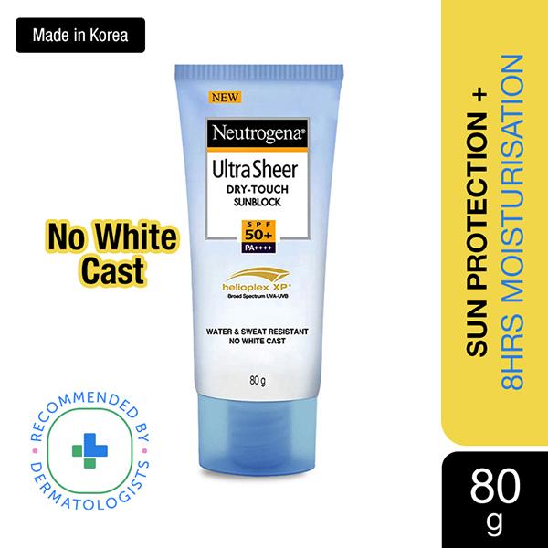 Netmeds | Neutrogena Ultra Sheer Dry-Touch Sunblock SPF 50+ PA+++ Helioplex XP 80 gm (se)