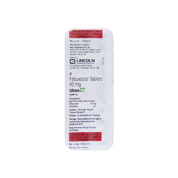 UBAX 40 Tablet 10's - Gout