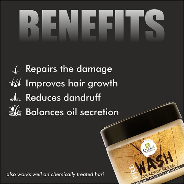 OLAIVA PRE-WASH HAIR SPA 250 gm - Hair Masks & Packs
