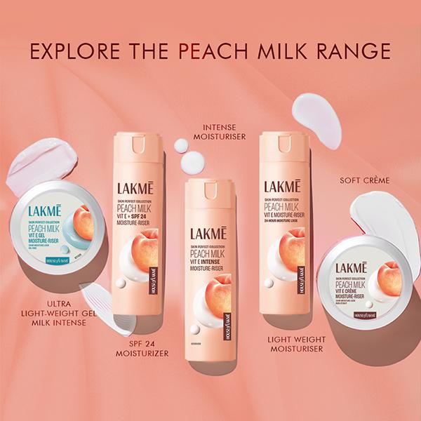 Lakme Peach Ceramide Moisturizer with SPF 24 For Dry Skin, Normal Skin & Sensitive Skin 200 ml - Face Moisturizers