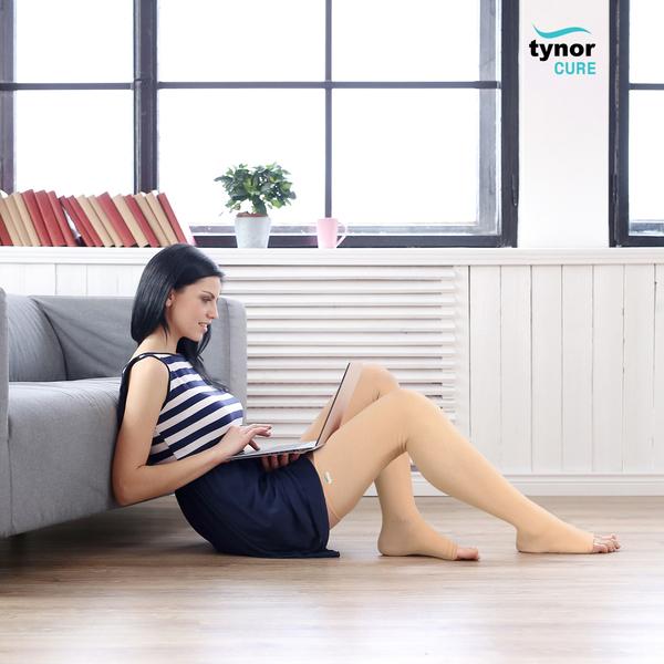 Tynor Compression Stocking Mid Thigh (Pair) (XL) (I 15) - Knee/Leg Supports
