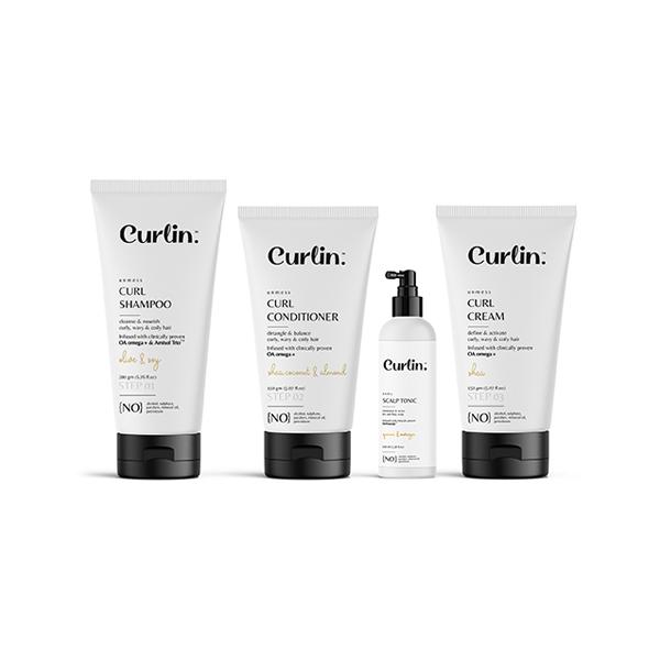 Netmeds | Curlin Shampoo+Conditioner+Cream+Scalp Tonic 1's