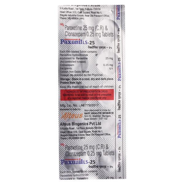 PAXONIL LS 25 Tablet 10's - Anxiety-Anx