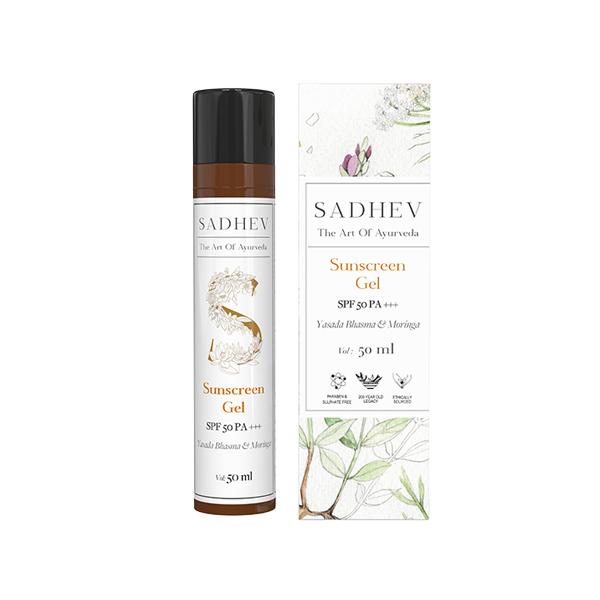 Sadhev Sunscreen Gel SPF 50 PA +++ 50 ml - Body Sunscreen
