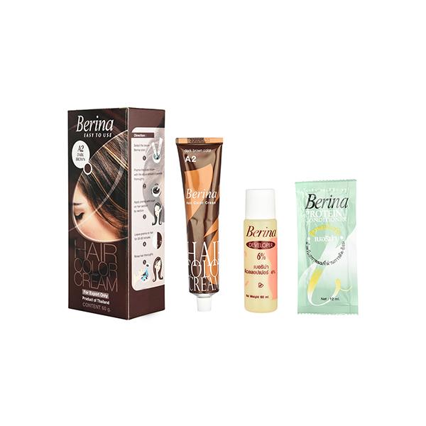 Berina A2 Dark Brown Hair Color Cream 60 gm - Crème