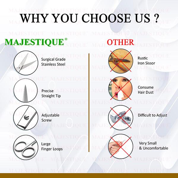 Majestique Stainless Steel Beauty Scissor and Blades 1's - Others