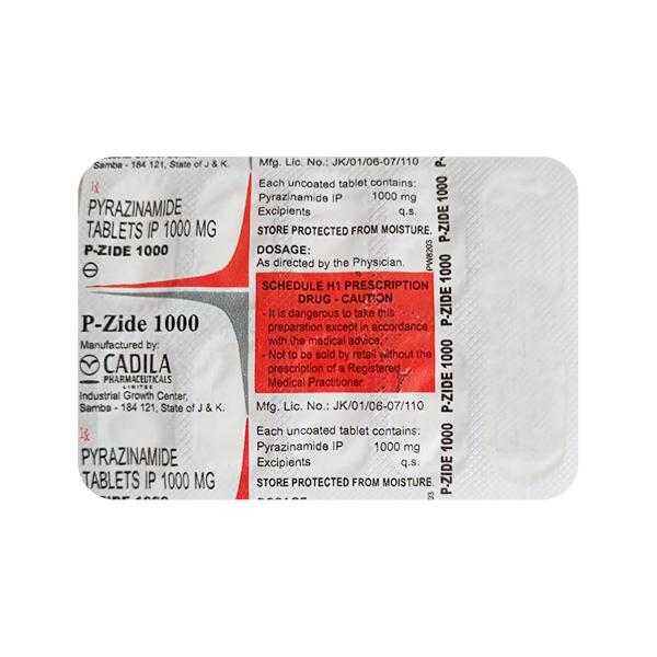 P ZIDE 1000mg Tablet 10's - Tuberculosis (Tb)-Ant