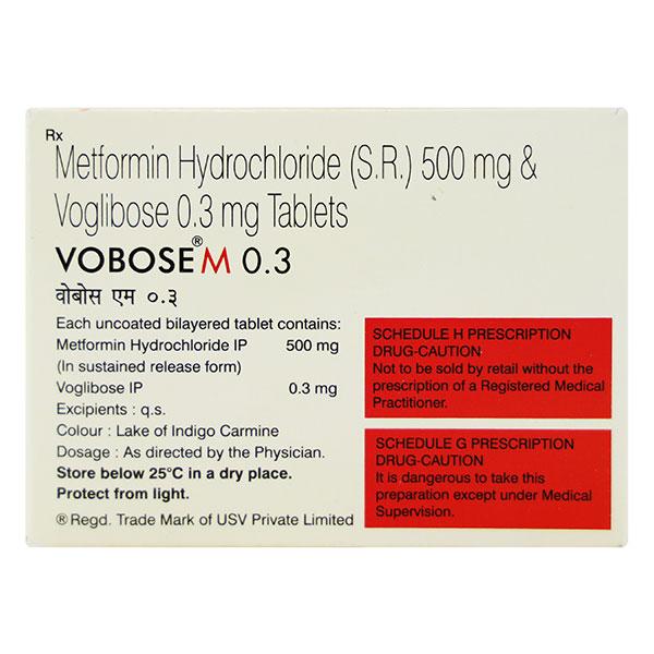 Vobose M 0.3mg Tablet 10'S - Diabetes-Ant