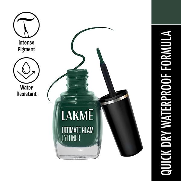 Lakme Ultimate Glam Eye Liner, Semi Matte, Green, 9ml - Eyeliners