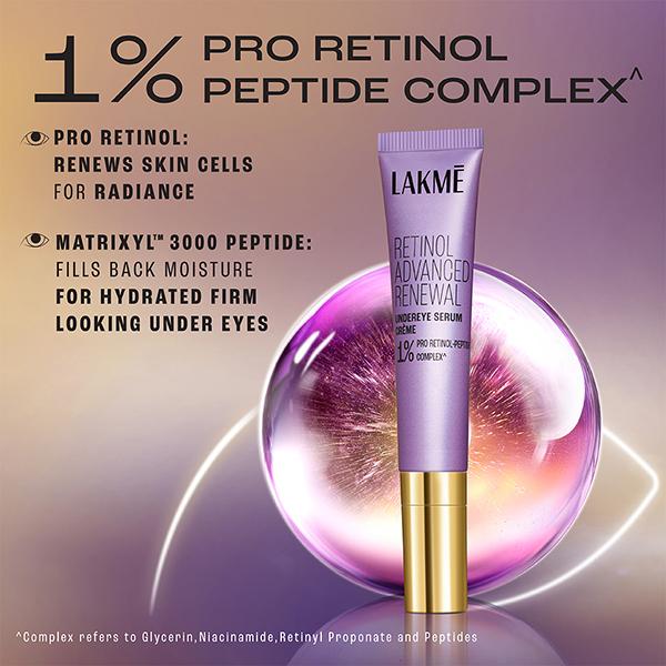 Lakme Retinol Advanced Renewal Under Eye Serum Creme 15 gm - Under Eye Creams & Serums