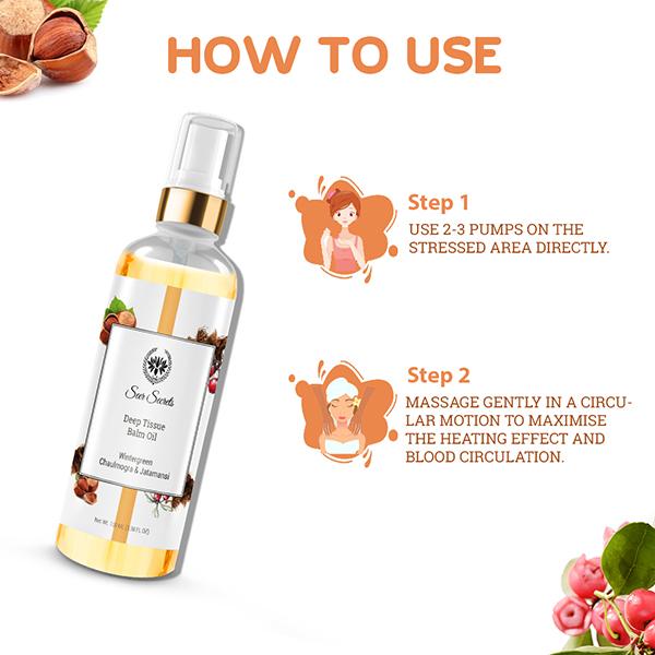 Seer Secrets Deep Tissue Balm Oil - Quick Pain Relief Oil 100 ml - Pain Relief Oil