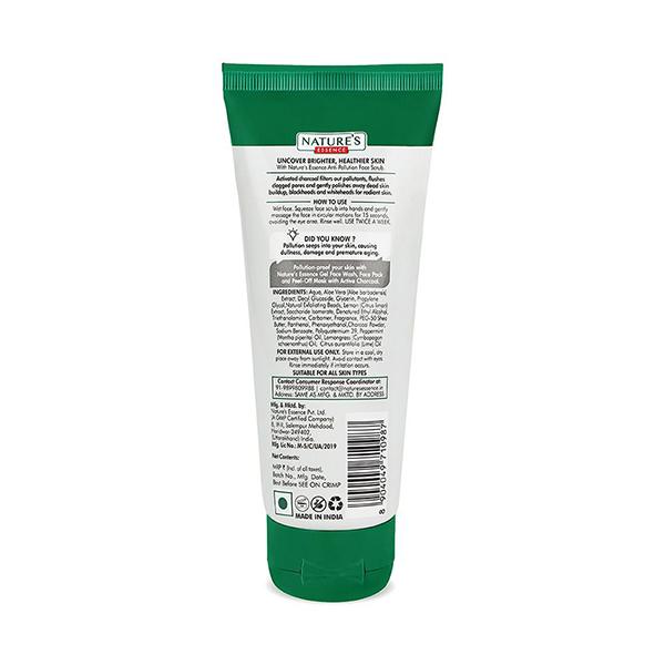 Nature's Essence Anti Pollution Charcoal Face Scrub 65 ml - Face Scrubs