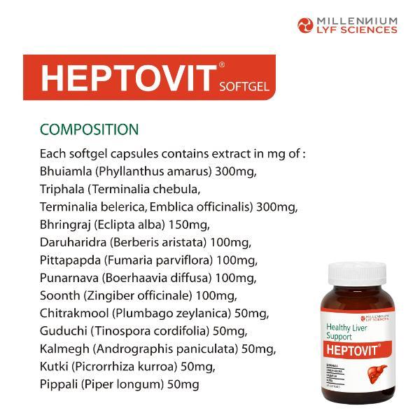 Millennium Lyf Sciences Heptovit Ssoftgels 60's - Pure Herbs