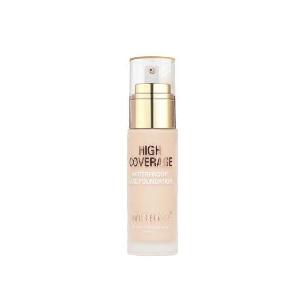 Swiss Beauty High Coverage Waterproof Base Foundation - (Natural Beige) 55 gm - Foundation