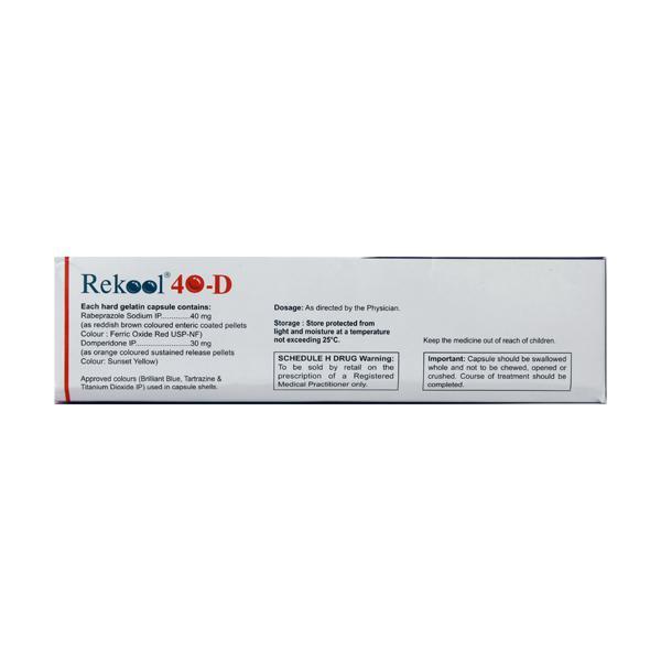 Rekool D 40mg Capsule 10'S - Ulcer/Reflux/Flatulence-Aaa