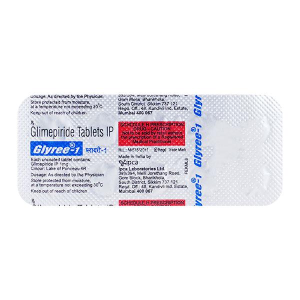 Glyree 1mg Tablet 10'S - Diabetes-Ant