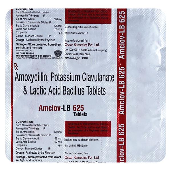 AMCLOV LB 625 Tablet 6's - Bacterial Infections-Pen