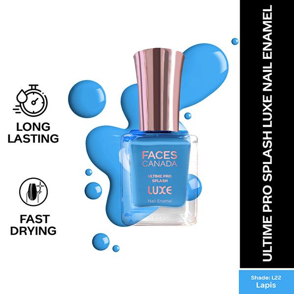 Netmeds | Faces Canada Ultime Pro Splash Luxe Nail Enamel - Lapis (L22) 12 ml