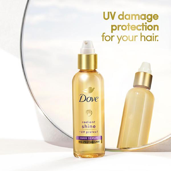 Dove Radiant Shine + UV Protect Hair Serum for Dry & Frizzy Hair 48 ml - Hair Serums