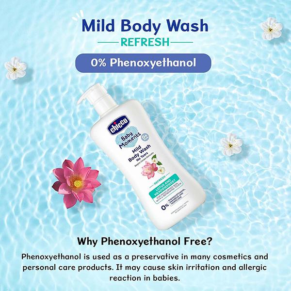 Chicco Baby Moments Mild Bodywash Refresh 500 ml - Baby Body Wash