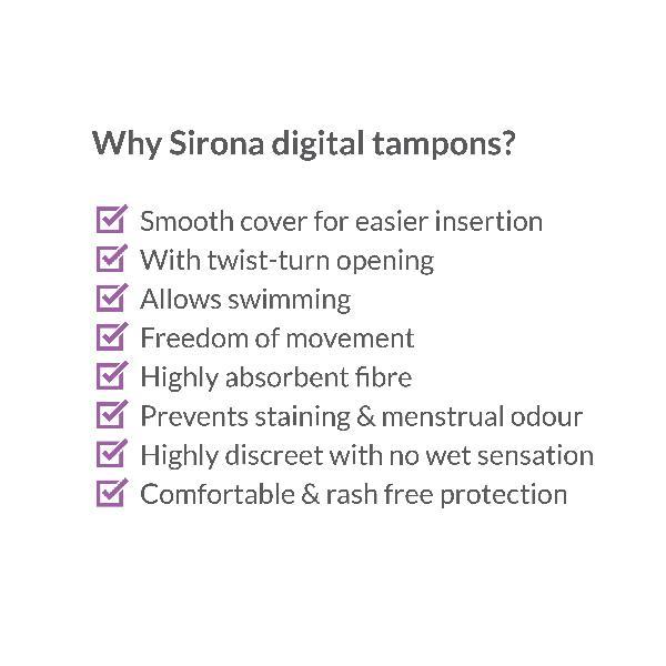 Sirona FDA Approved Premium Digital  Tampon - Medium Flow (Pack of 2 x 20's) - Tampons